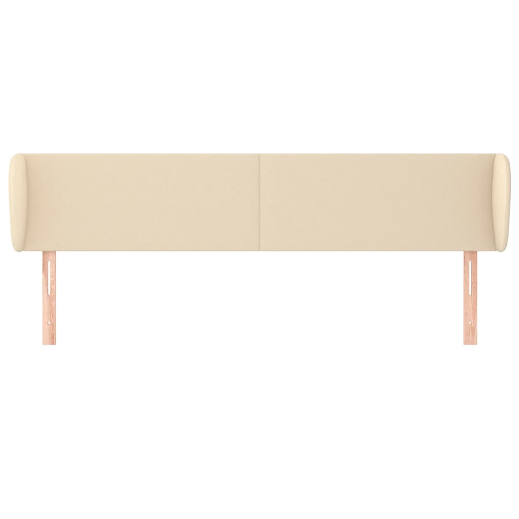 Cabeceira de cama c/ abas tecido 183x23x78/88 cm creme