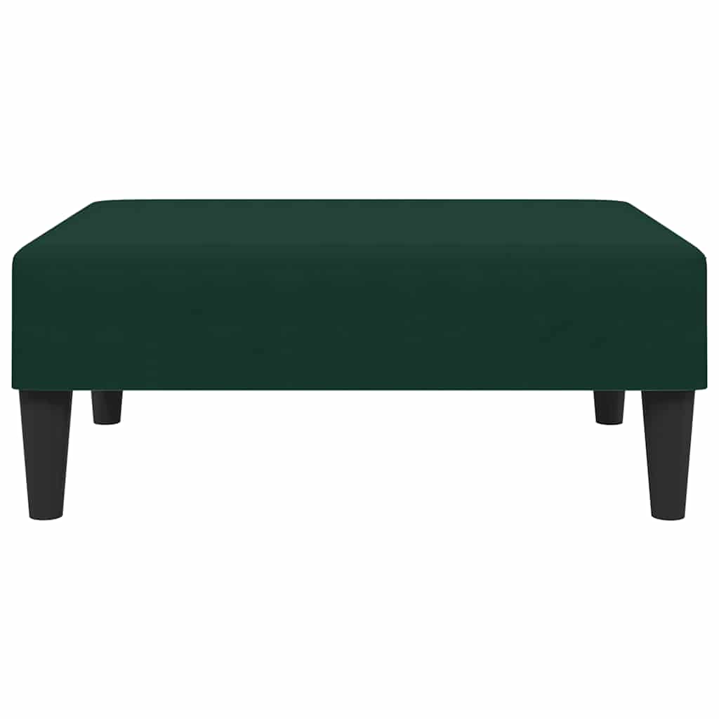 Apoio de pés 77x55x31 cm veludo verde-escuro