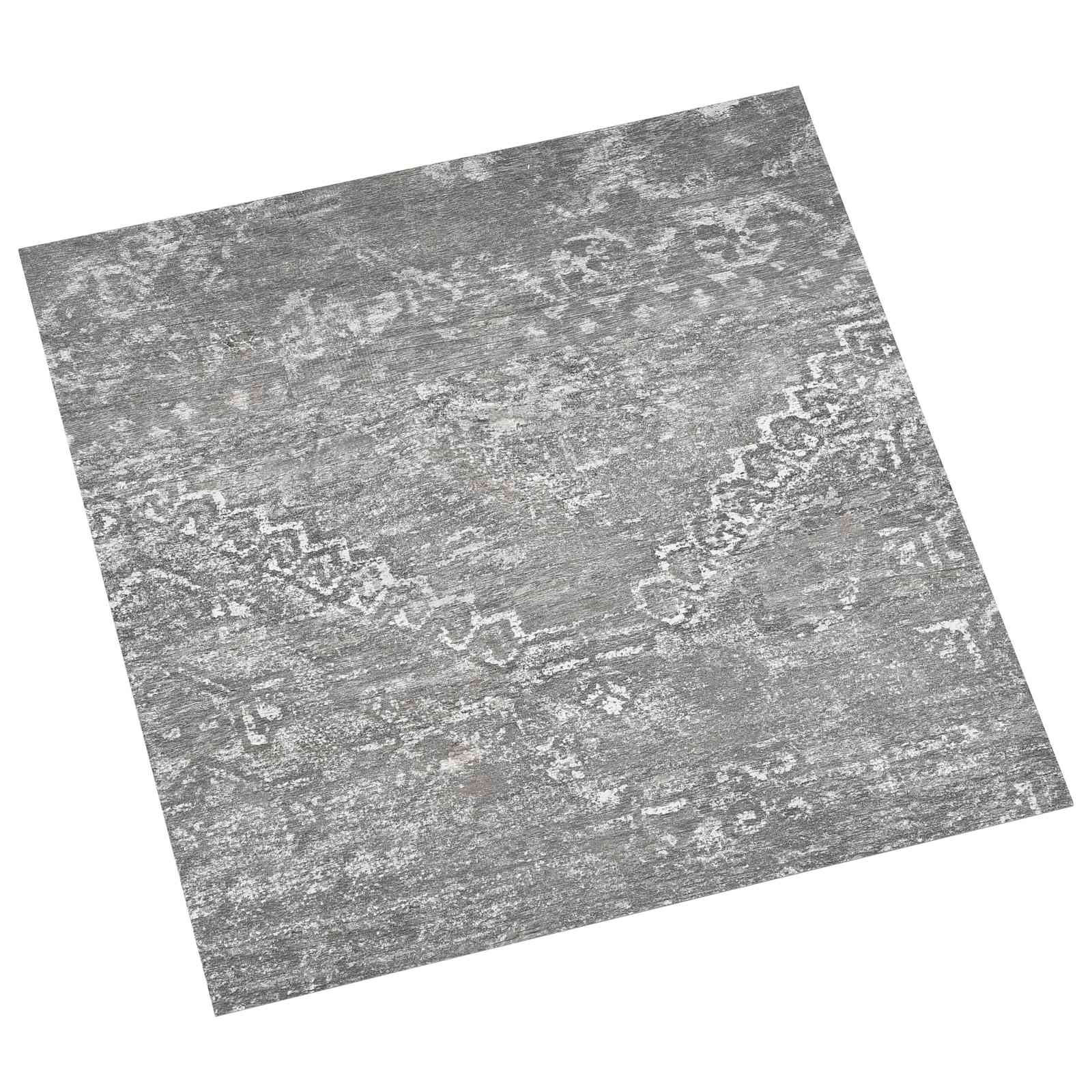 Pranchas de piso autoadesivo cinzento cimento 30,5 x 30,5 cm