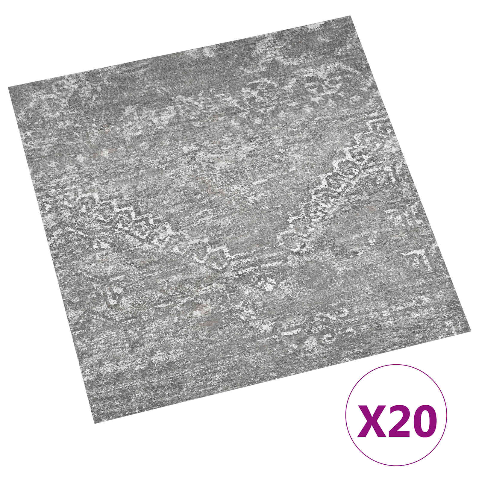Pranchas de piso autoadesivo cinzento cimento 30,5 x 30,5 cm