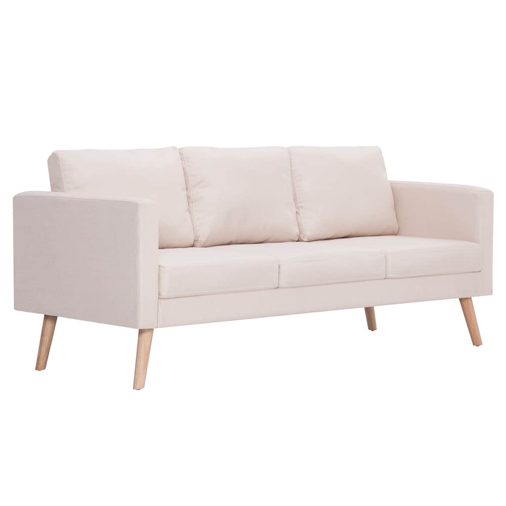 2 Pcs conjunto de sofás tecido cor creme