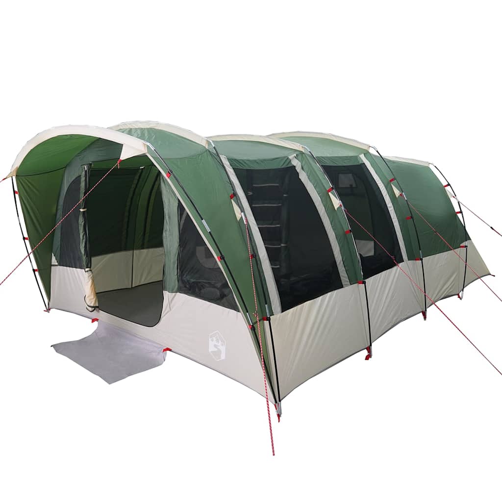 Tenda familiar túnel para 8 pessoas impermeável verde