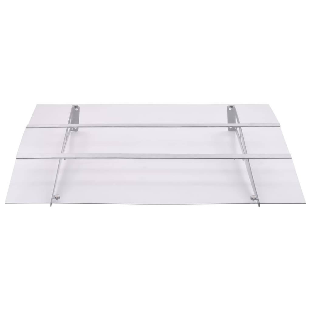 Toldo para porta 150x90 cm PET prateado e transparente