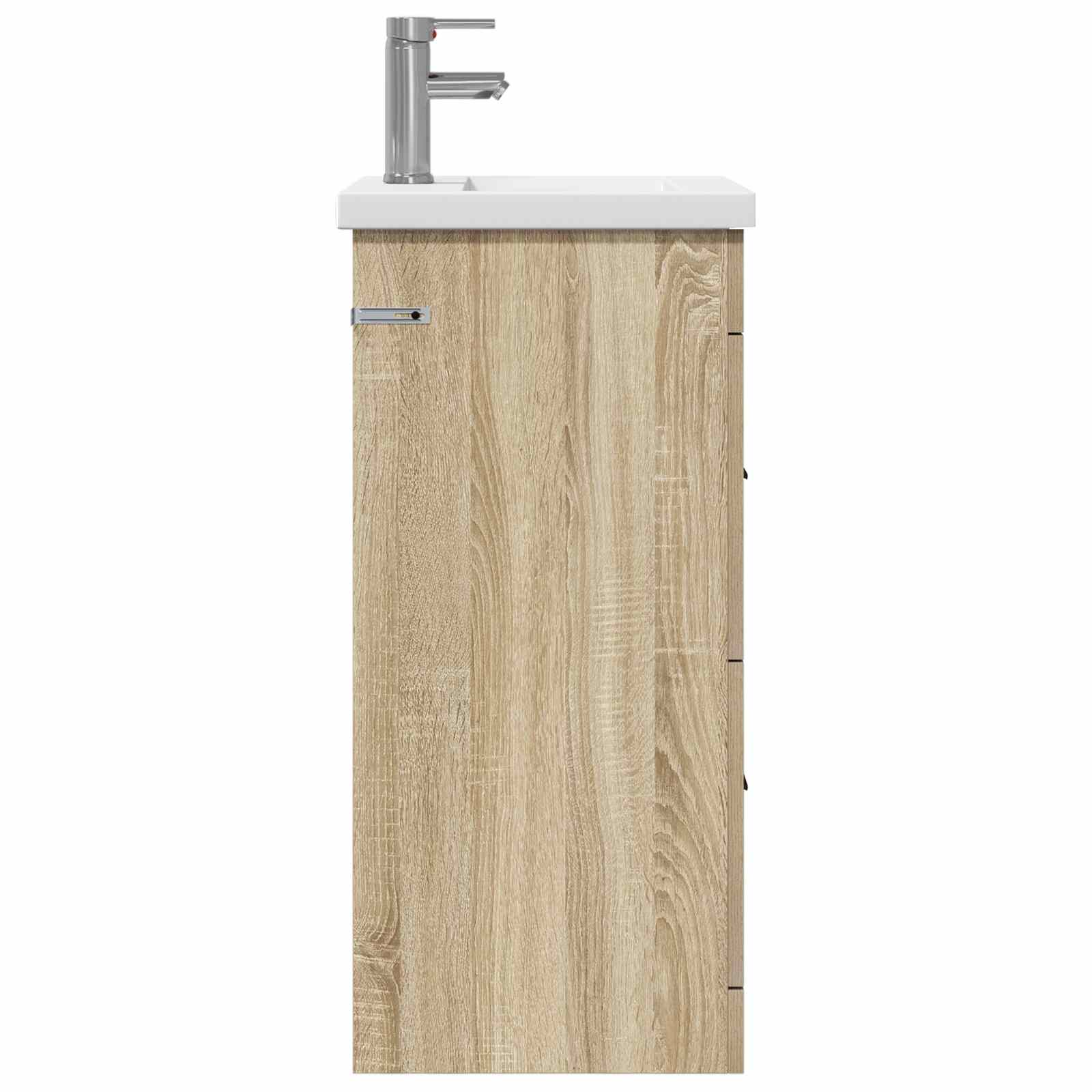 Gabinete de banheiro com pia carvalho sonoma 42 x 40 x 84,5 cm