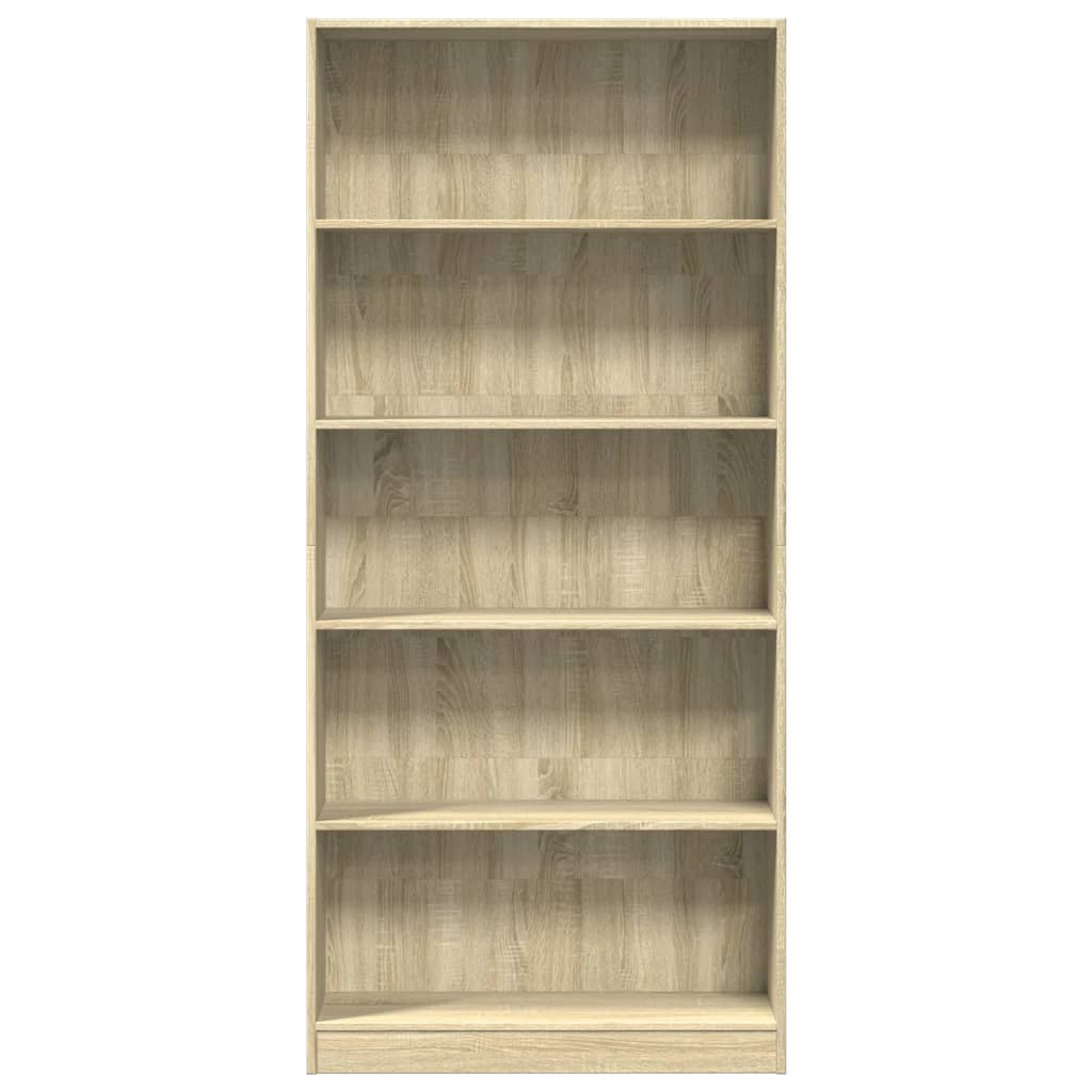 Estante carvalho sonoma 80x24x176 cm madeira engenheirada
