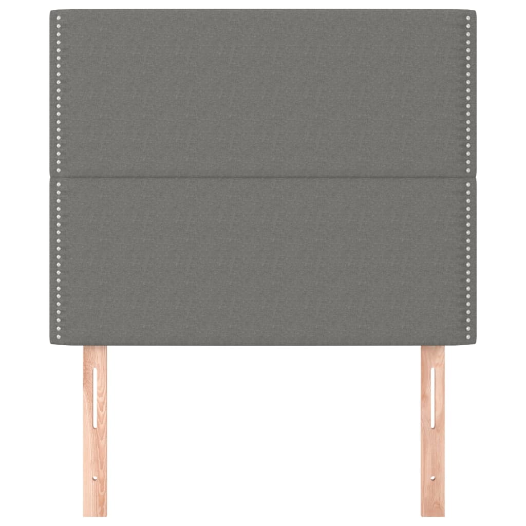 Cabeceira cinza escuro 90x5x118/128 cm tecido