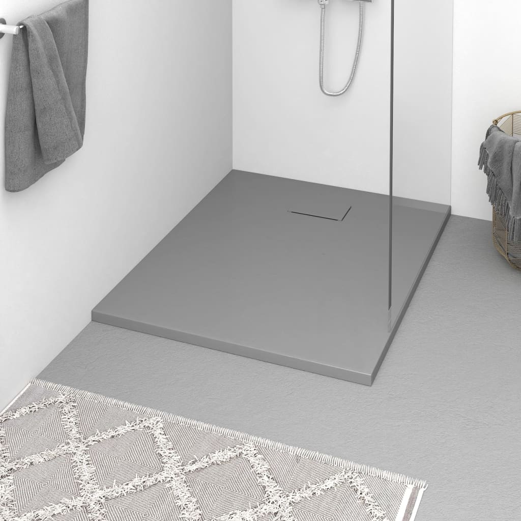 Base de chuveiro smc 100x80 cm cinzento