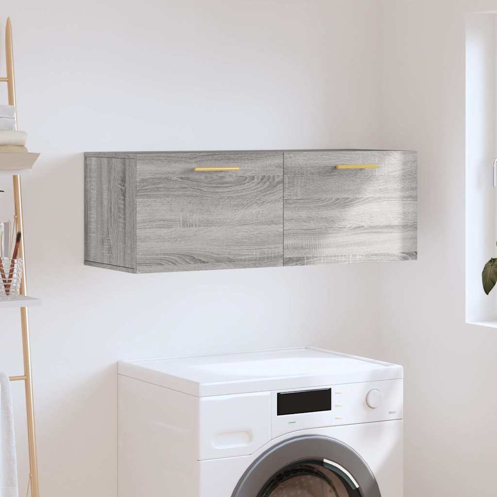 Armário parede 100x36,5x35 cm derivados de madeira cinza sonoma