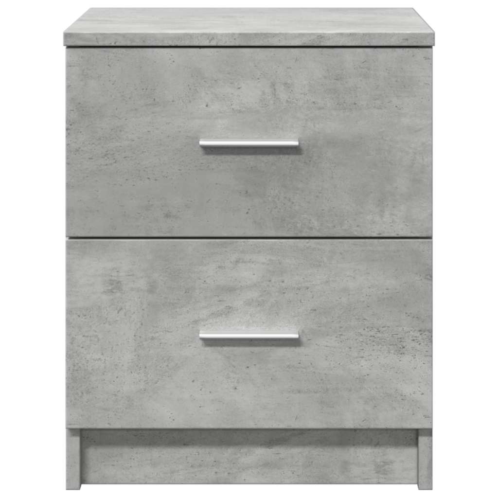 Mesa de cabeceira com 2 gavetas 40x36x50 cm cinzento cimento
