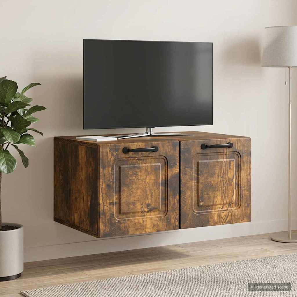 Gabinete de TV de parede carvalho fumado 59,5 x 41 x 30 cm