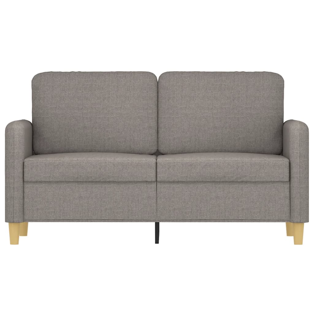 Sofá de 2 lugares tecido 120 cm cinzento-acastanhado