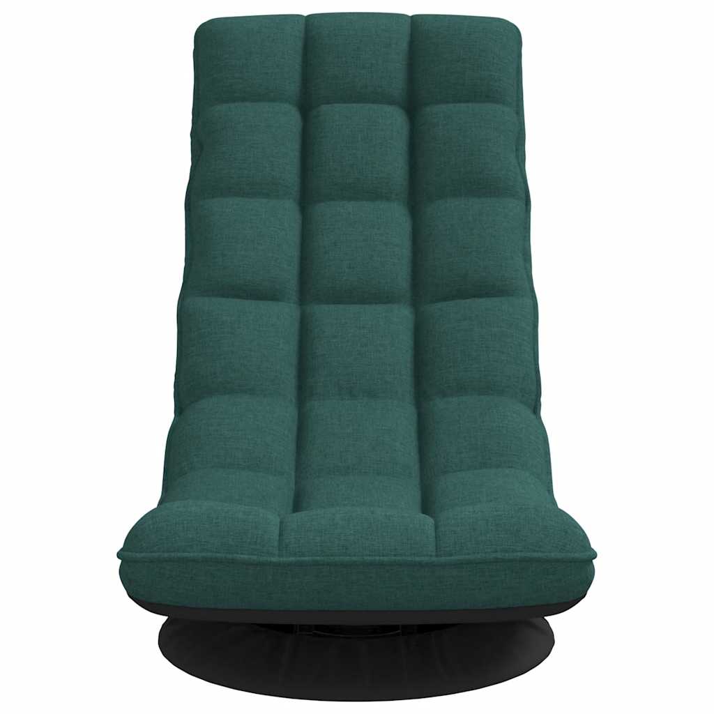 Cadeira de piso giratória 70x51x79 cm tecido verde-escuro