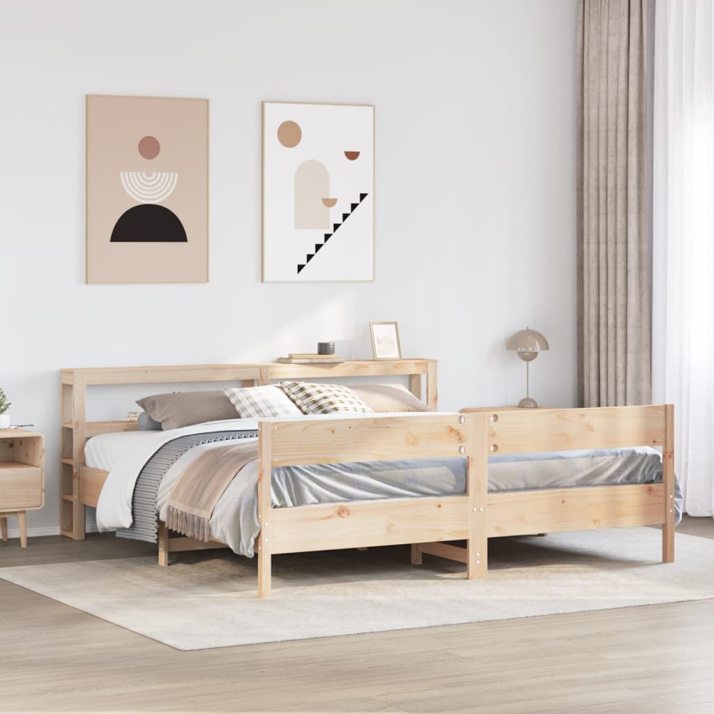 Cama sem colchão 180x200 cm madeira de pinho maciça