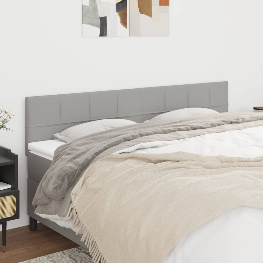 Cabeceiras cinzento-claro 160x5x78/88 cm tecido