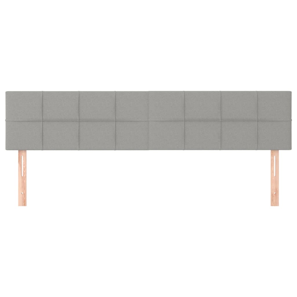 Cabeceiras cinzento-claro 160x5x78/88 cm tecido