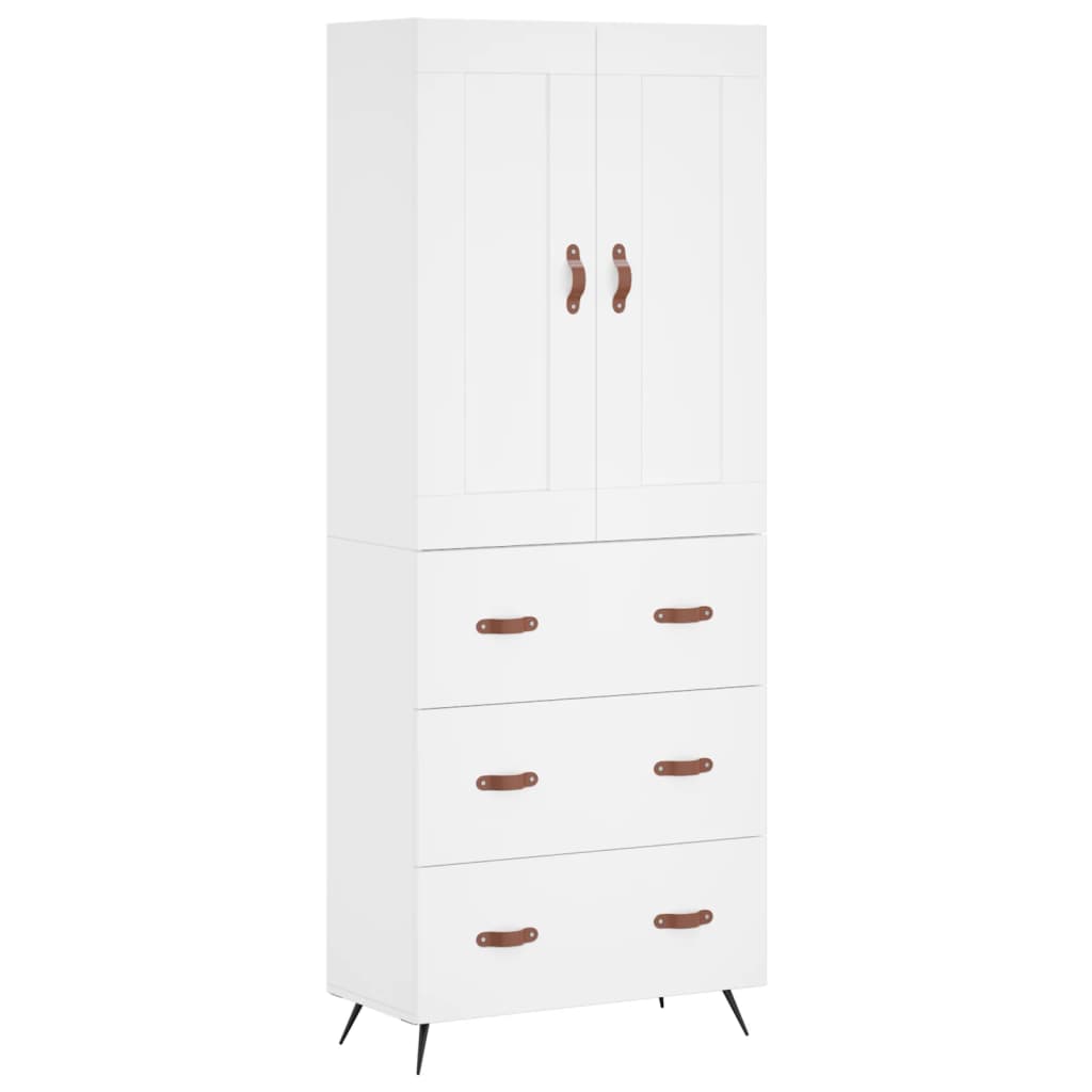 Armário alto 69,5x34x180 cm derivados de madeira branco