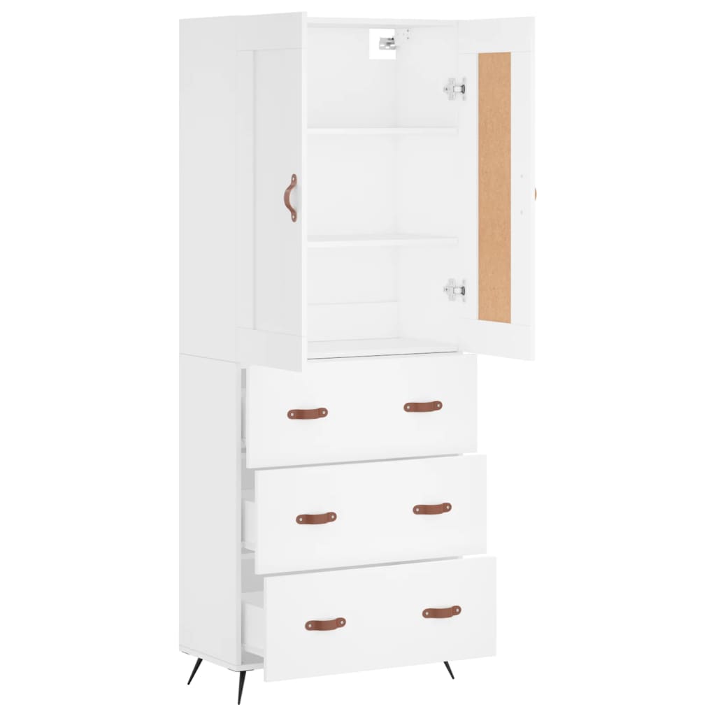 Armário alto 69,5x34x180 cm derivados de madeira branco