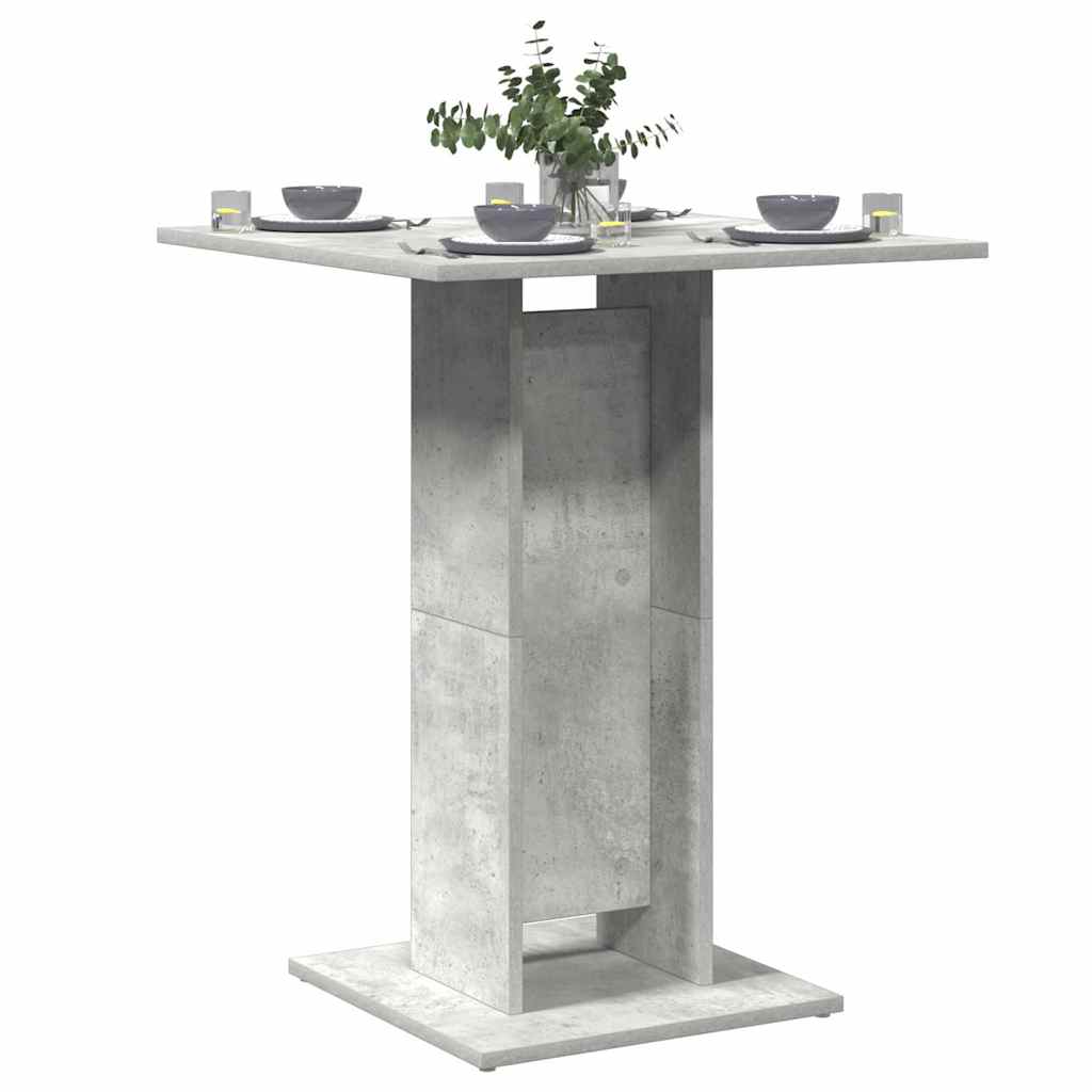 Mesa bistrô 60x60x75 cm derivados de madeira cinzento cimento