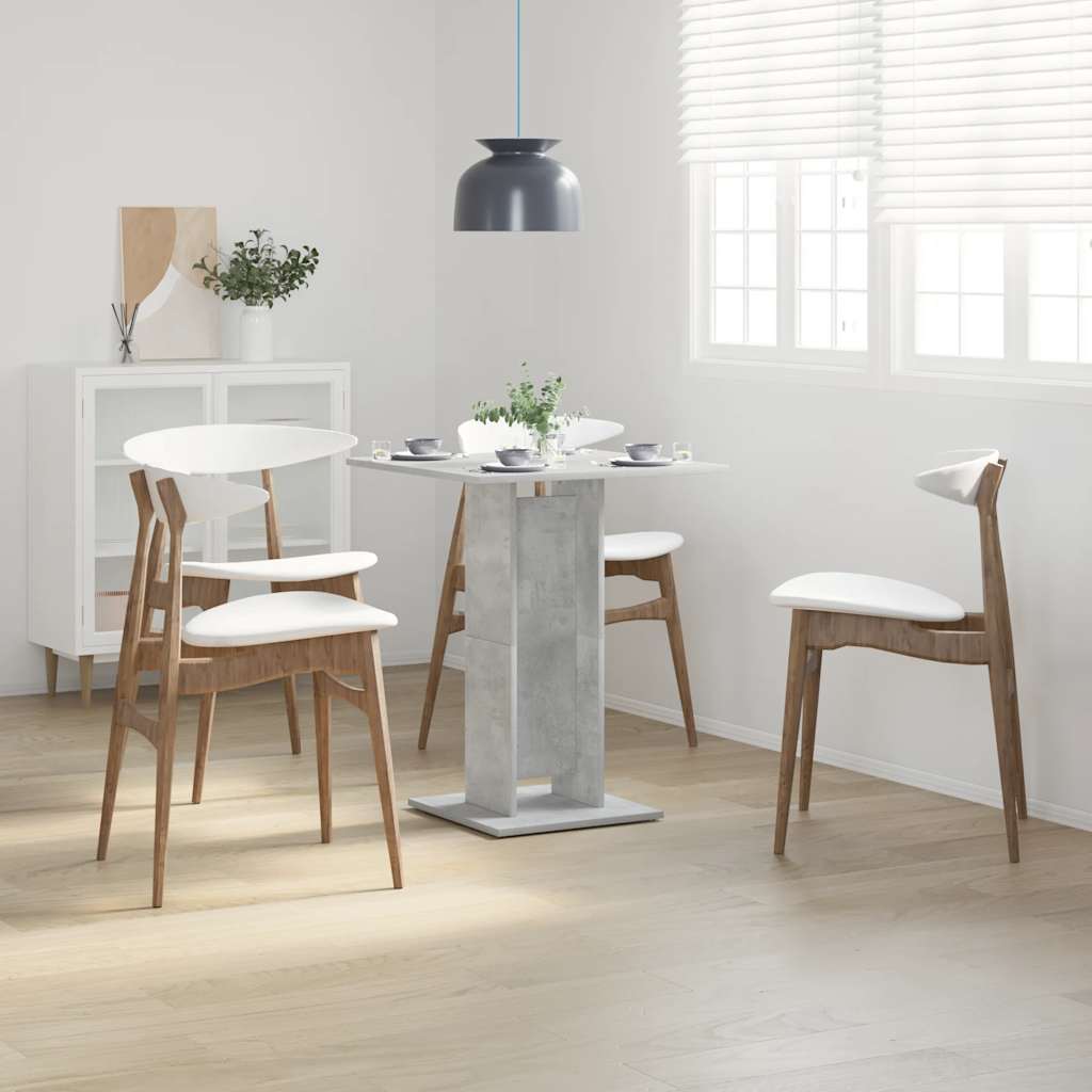 Mesa bistrô 60x60x75 cm derivados de madeira cinzento cimento