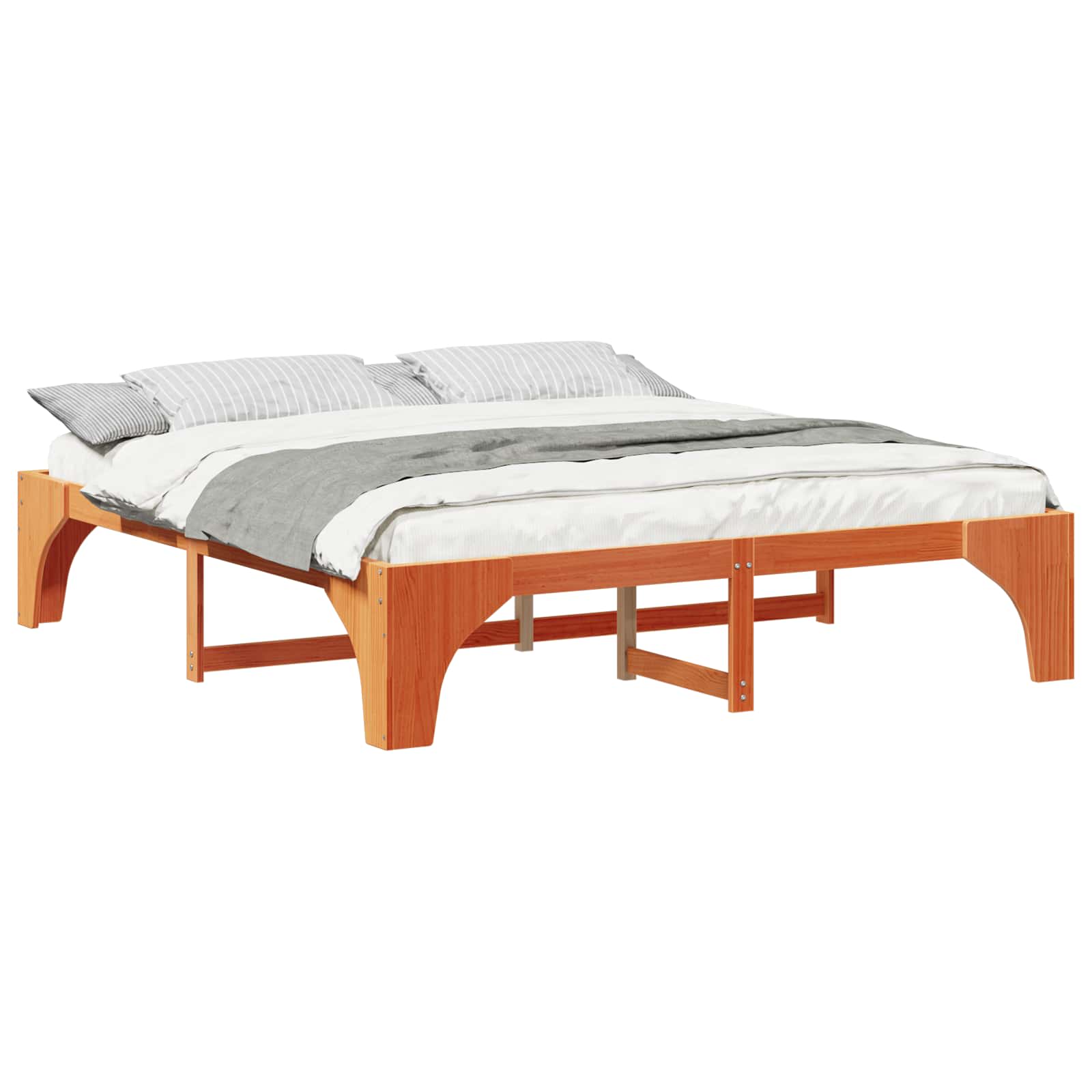 Estrutura da cama castanho 200 x 200 cm
