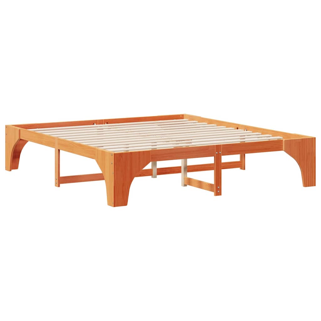 Estrutura da cama castanho 200 x 200 cm