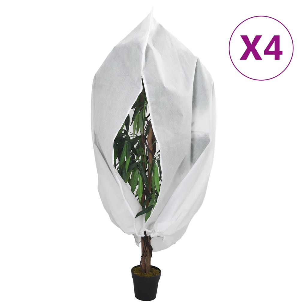 Coberturas para plantas com fecho 4 pcs 70 g/m² 3,93x3,5 m