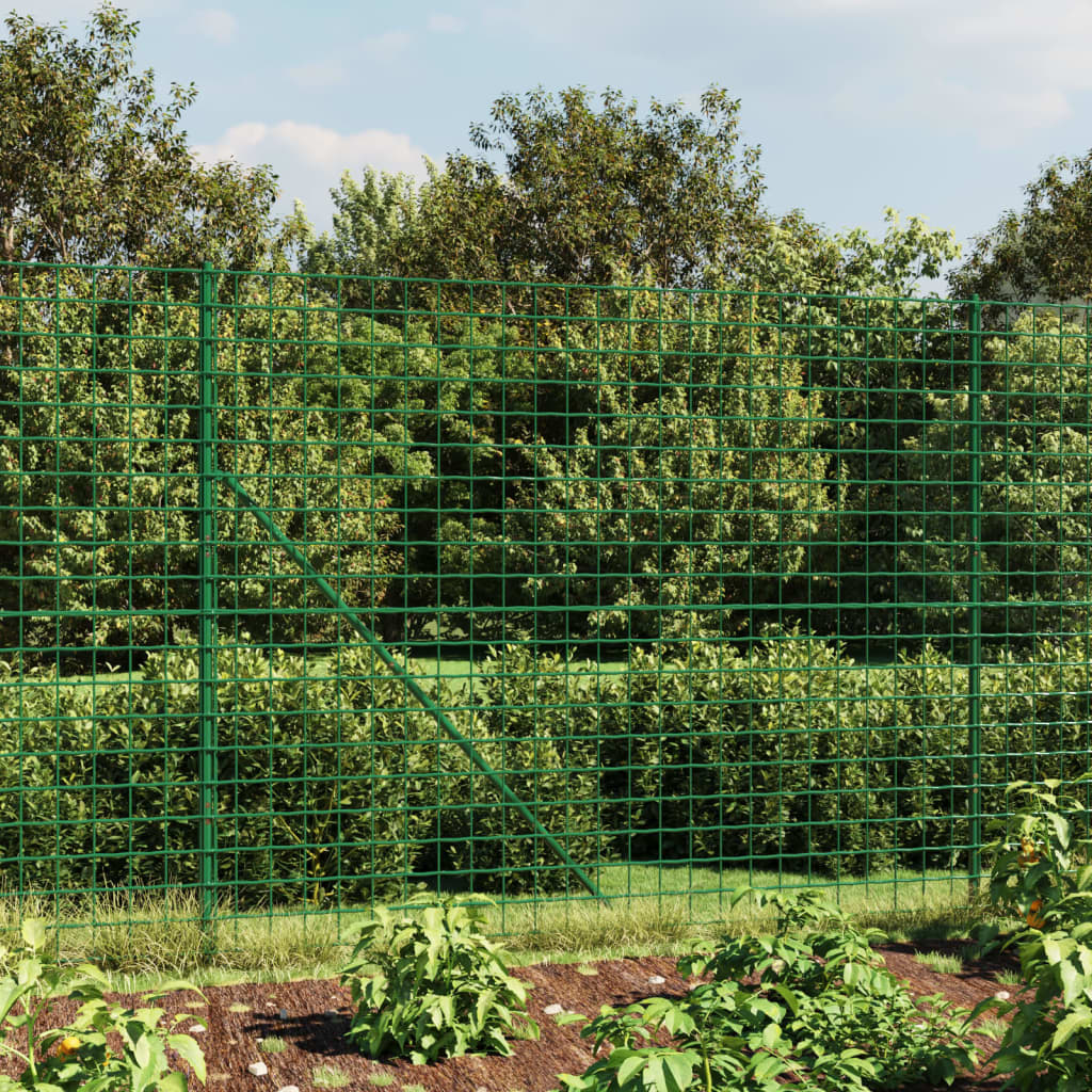 Cerca de malha de arame com flange 2,2x25 m verde