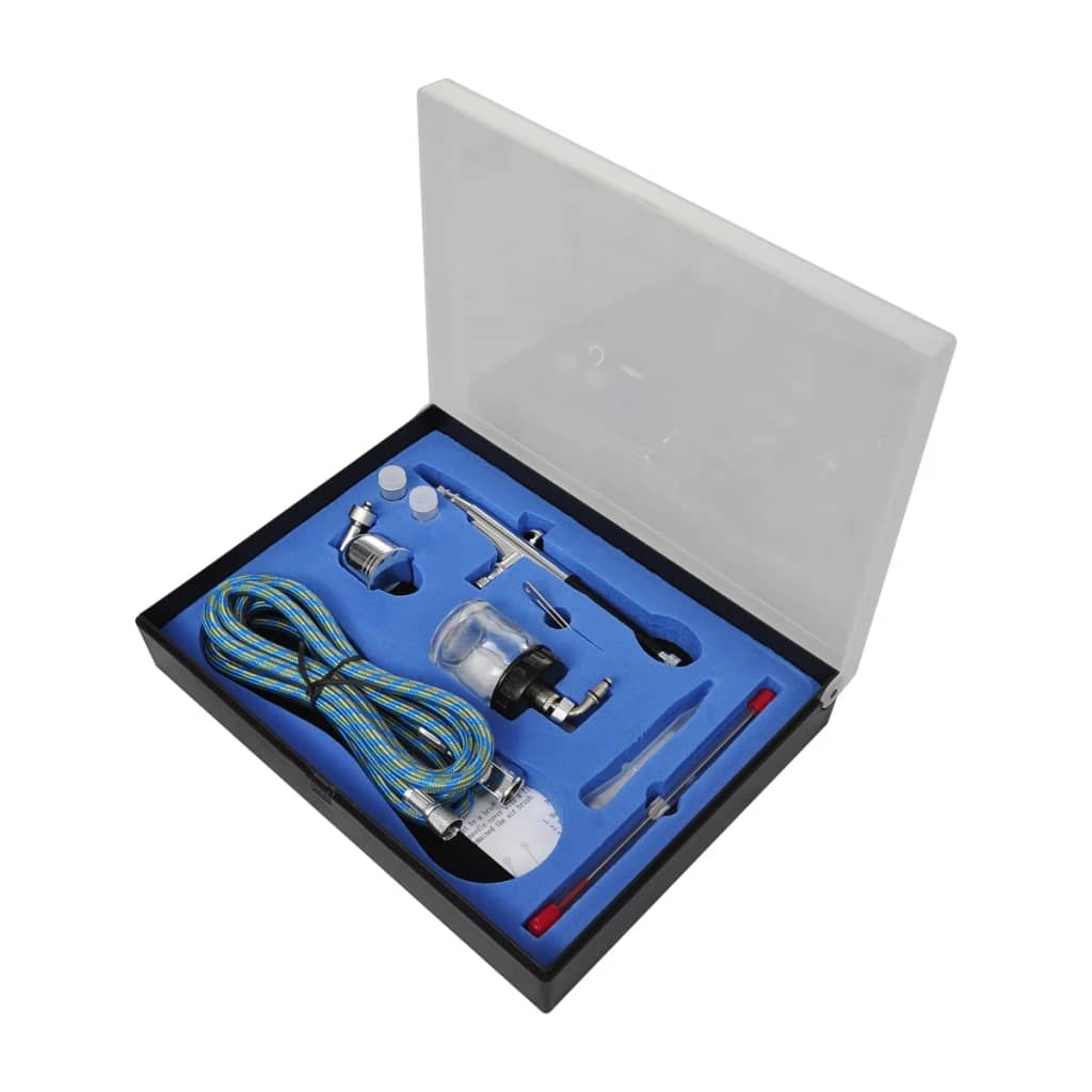 Conjunto de compressor de ar com 2 aerógrafos