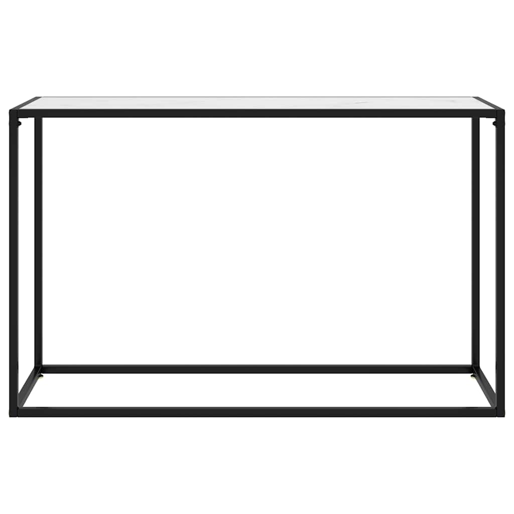 Mesa consola 120x35x75 cm vidro temperado branco