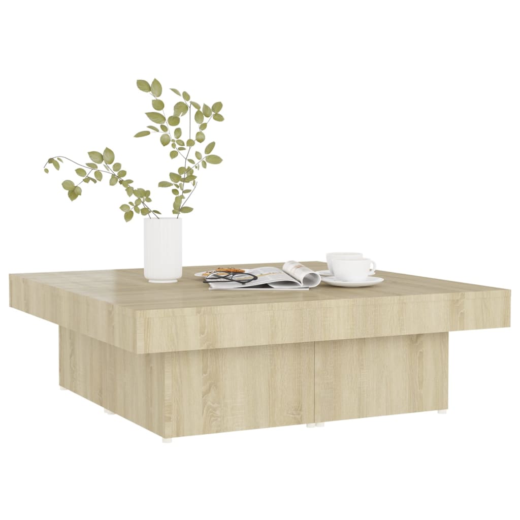 Mesa de centro 90x90x28 cm contraplacado carvalho sonoma
