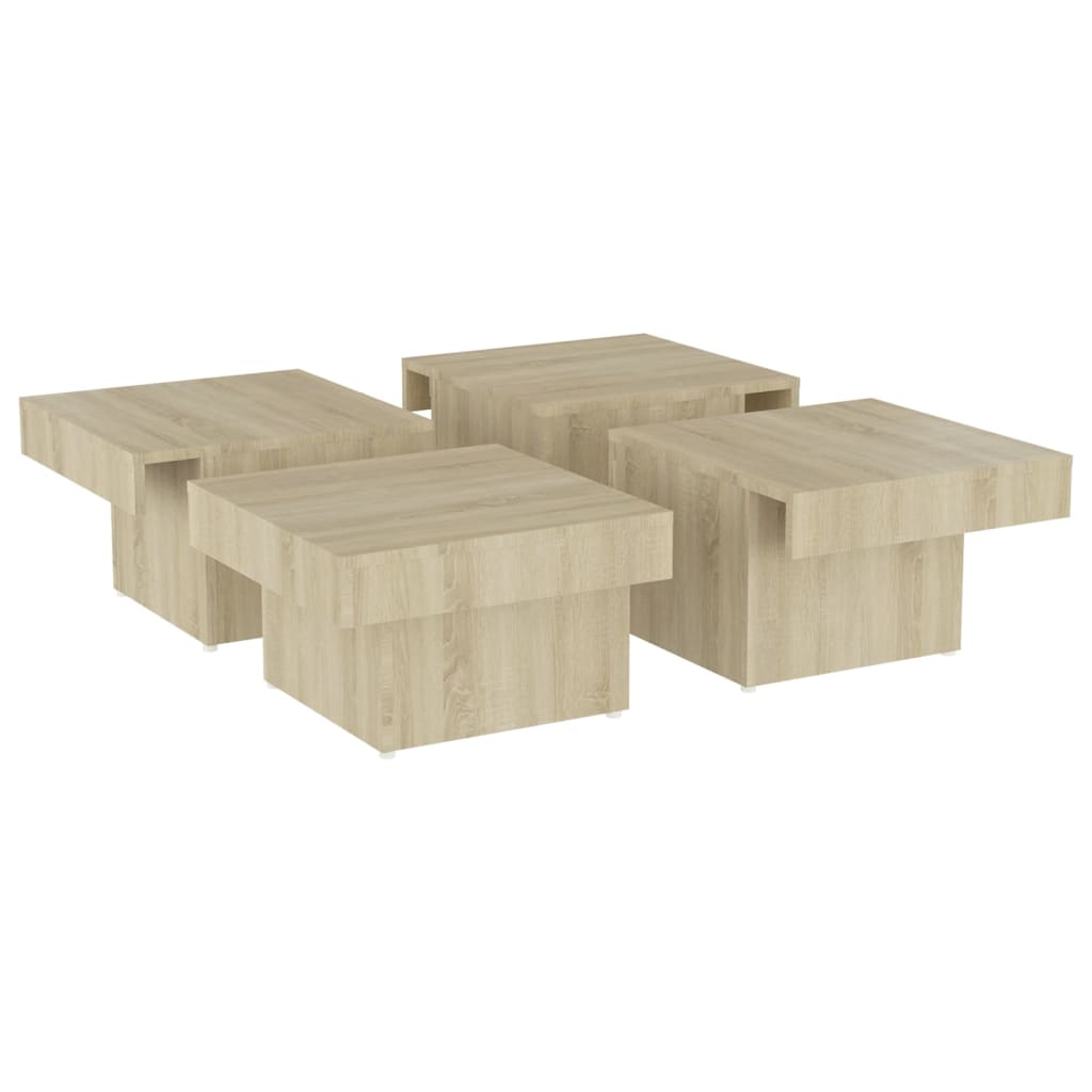 Mesa de centro 90x90x28 cm contraplacado carvalho sonoma