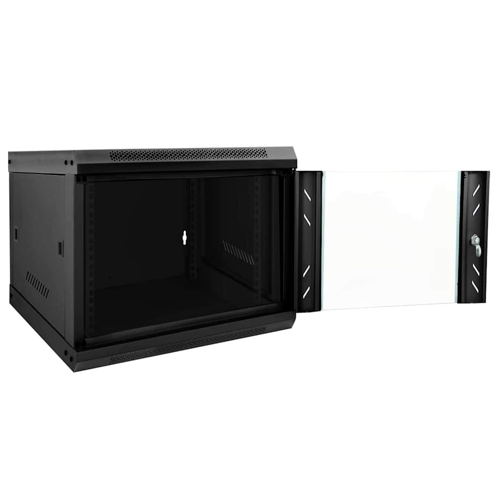 Armário de rede com armazenamento preto 53 x 60 x 45 cm aço