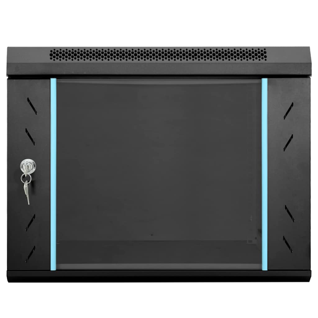Armário de rede com armazenamento preto 53 x 60 x 45 cm aço
