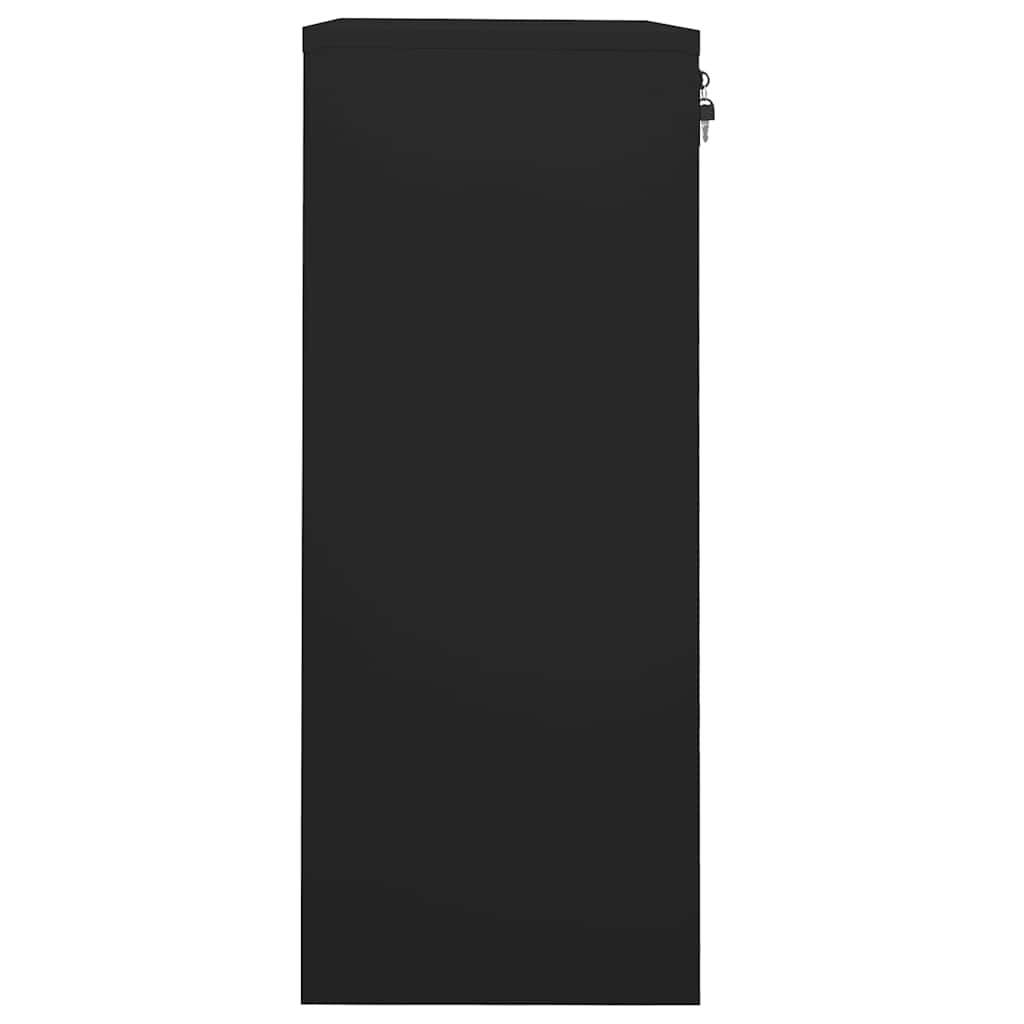 Armário de escritório 90x40x102 cm aço preto