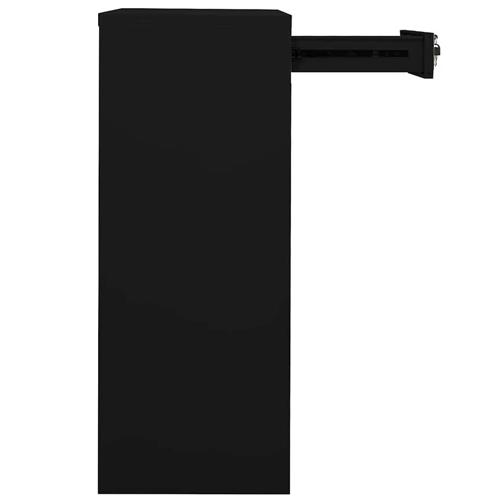 Armário de escritório 90x40x102 cm aço preto