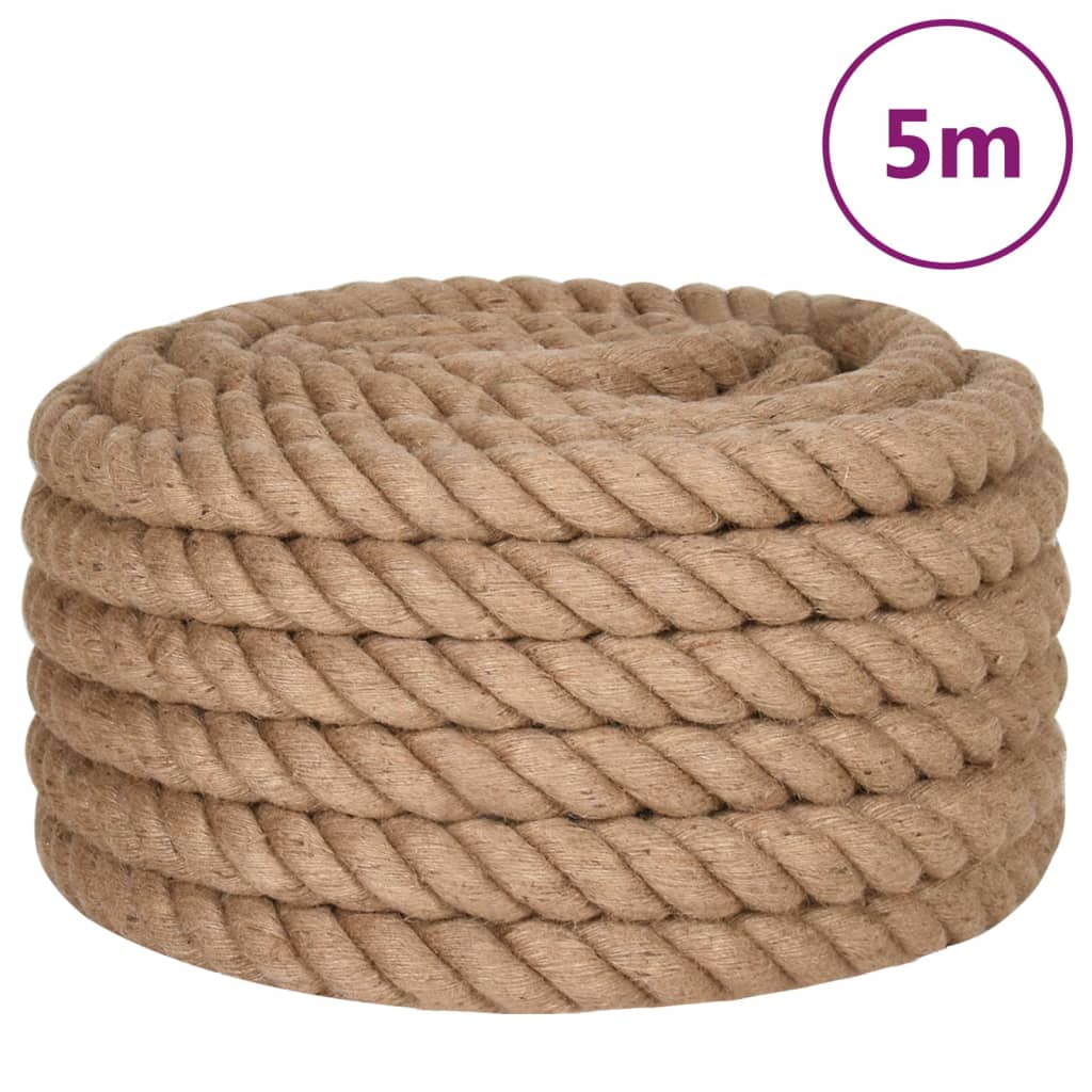 Corda de juta com 5 m de comprimento e 60 mm de espessura