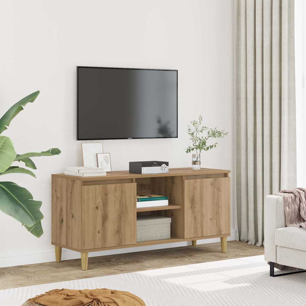 Móvel de TV 102x35x50cm derivados de madeira carvalho artisiano
