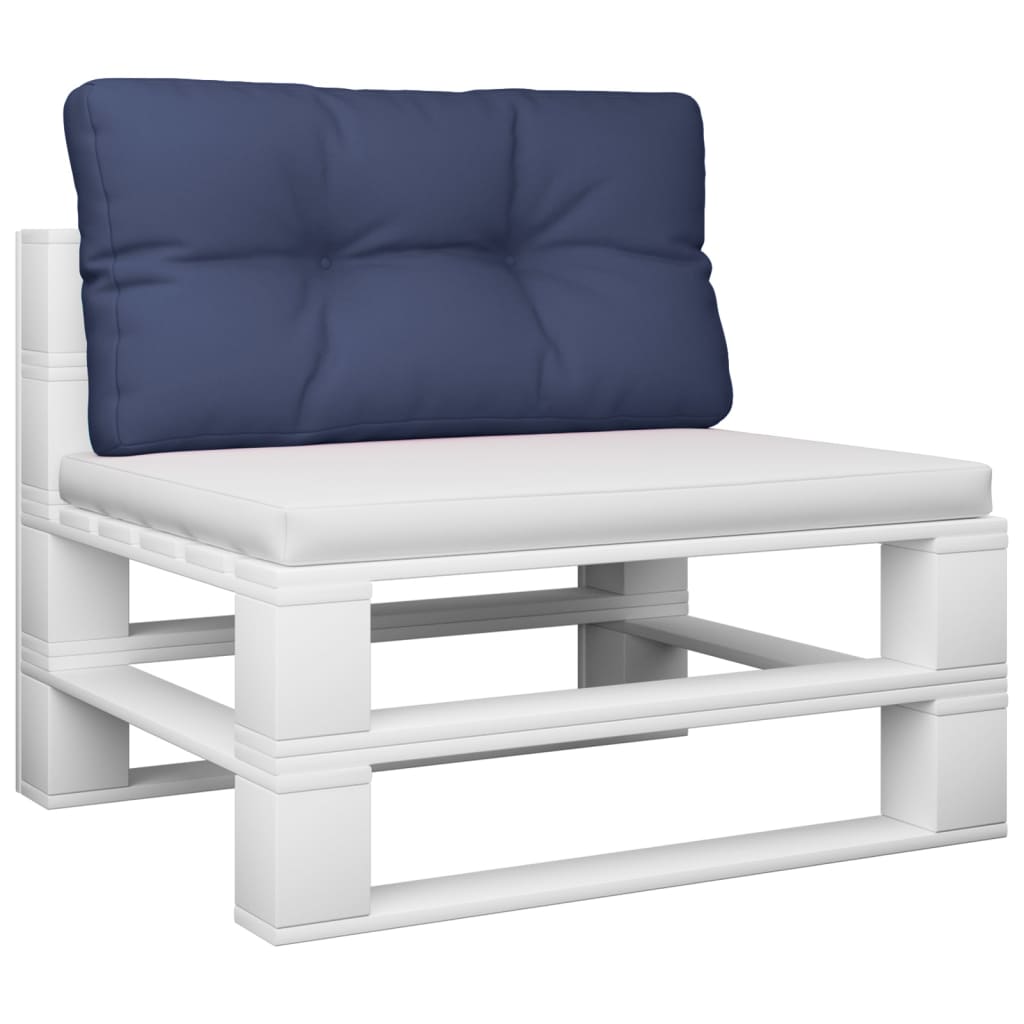 Almofadão para sofá de paletes 120x40x12 cm tecido azul-marinho