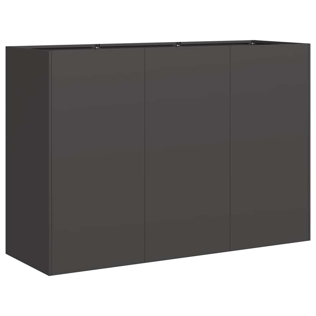 Vaso floreira 120x40x80 cm aço laminado a frio preto