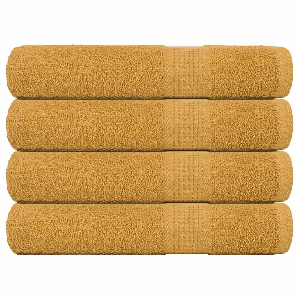 Toalhas de sauna frogn 4 pcs 80x200 cm 360 g/m² ouro