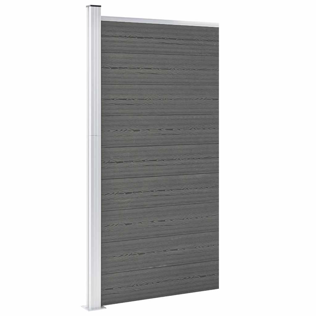 Painel de cerca 95x186 cm wpc cinzento