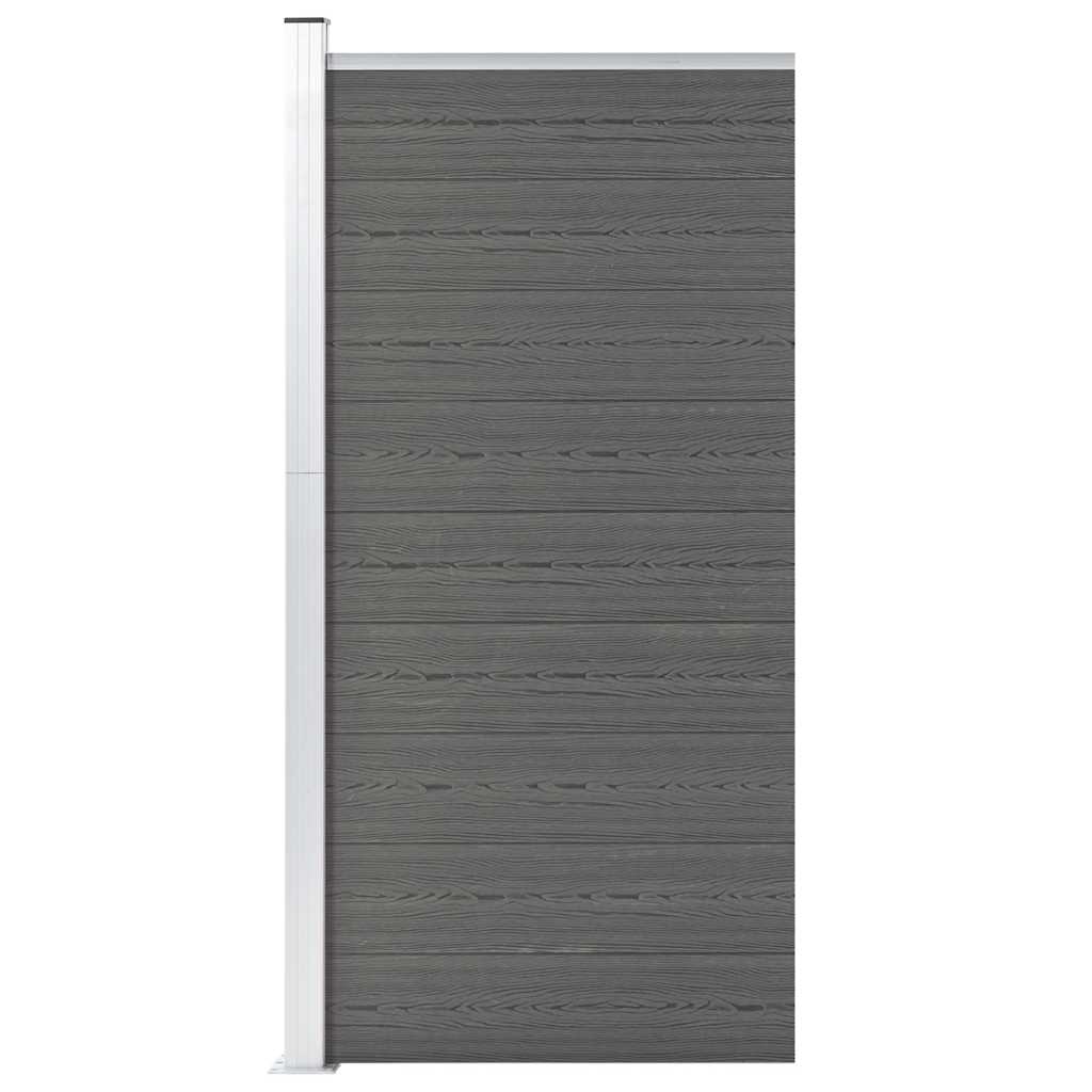Painel de cerca 95x186 cm wpc cinzento