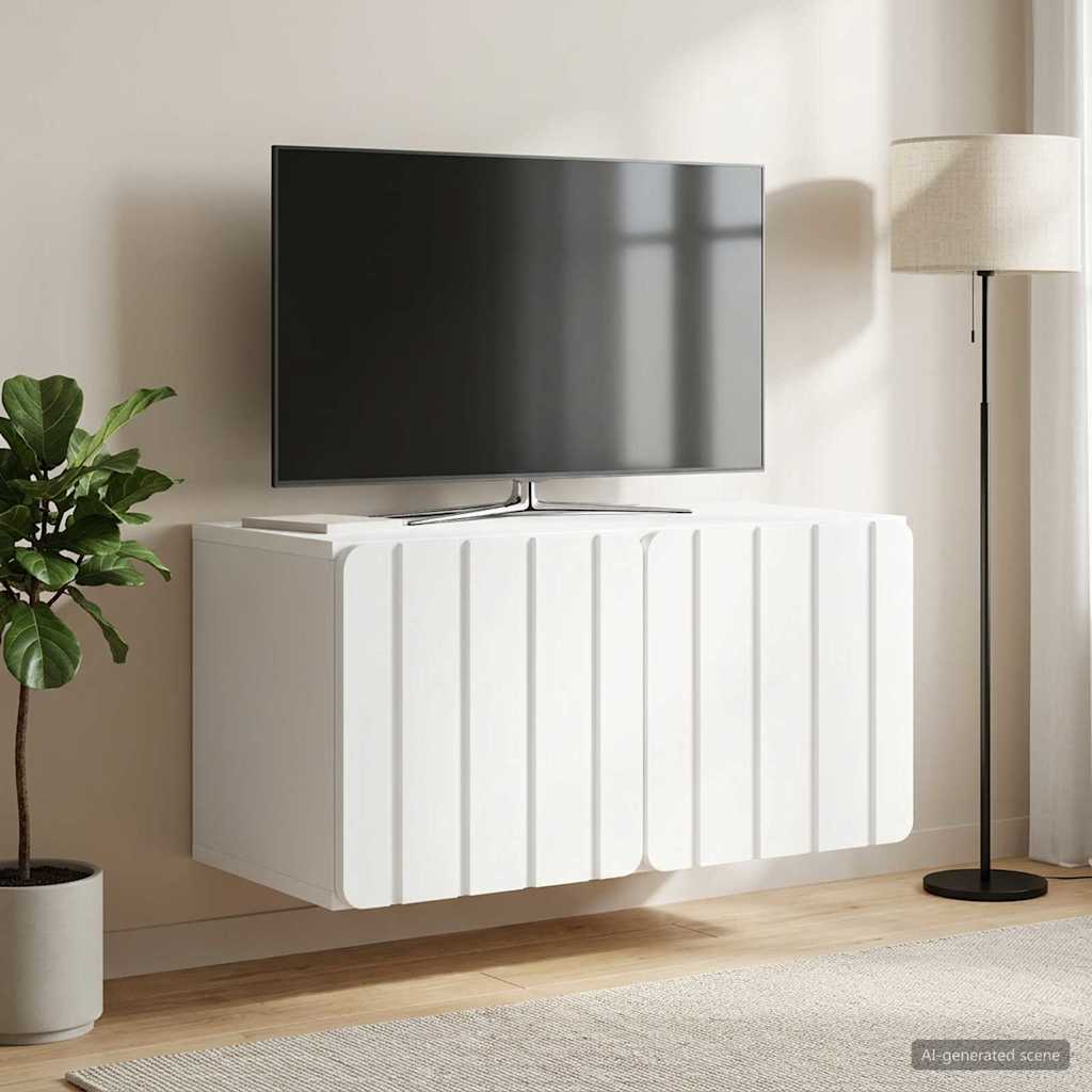 Gabinete de TV de parede 59,5 x 31 x 30 cm branco
