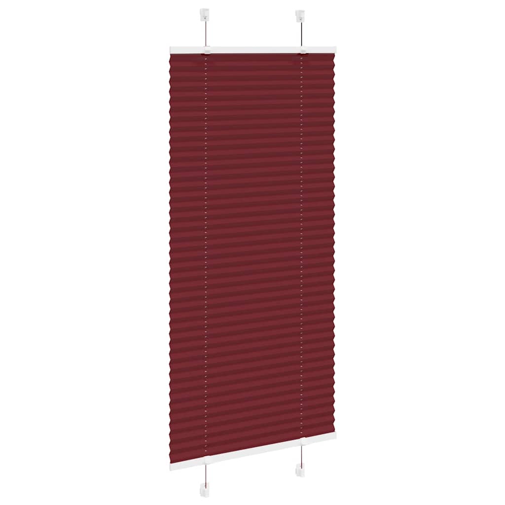 Plissado cego bordéus vermelho 55x100 cm largura tecido 54,4 cm