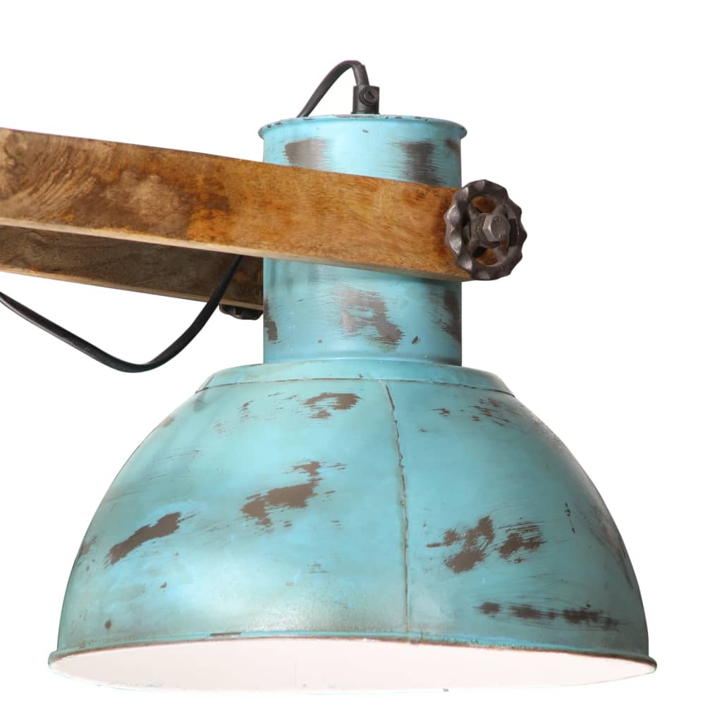 Candeeiro suspenso 25 w 85x28x109 cm e27 azul desgastado