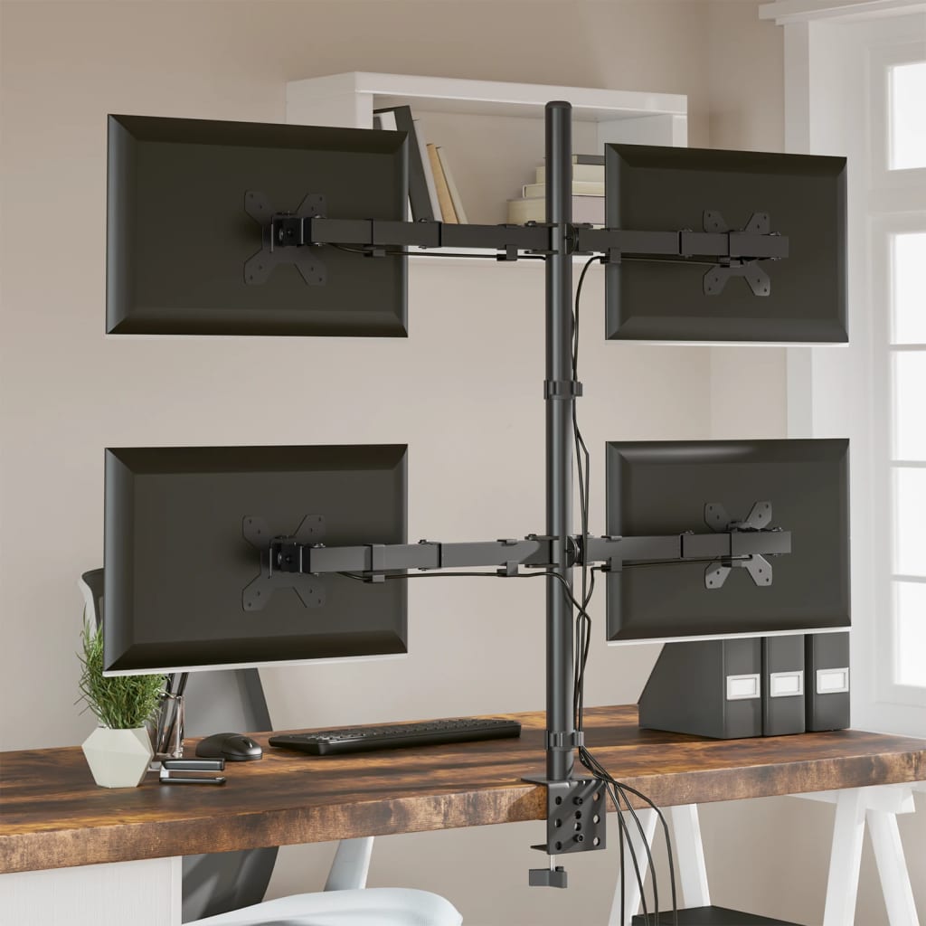Suporte para monitor vesa 75/100 mm aço preto