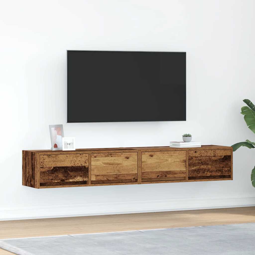 Móveis de TV 2pcs 80x31x25,5cm deriv. madeira madeira velha