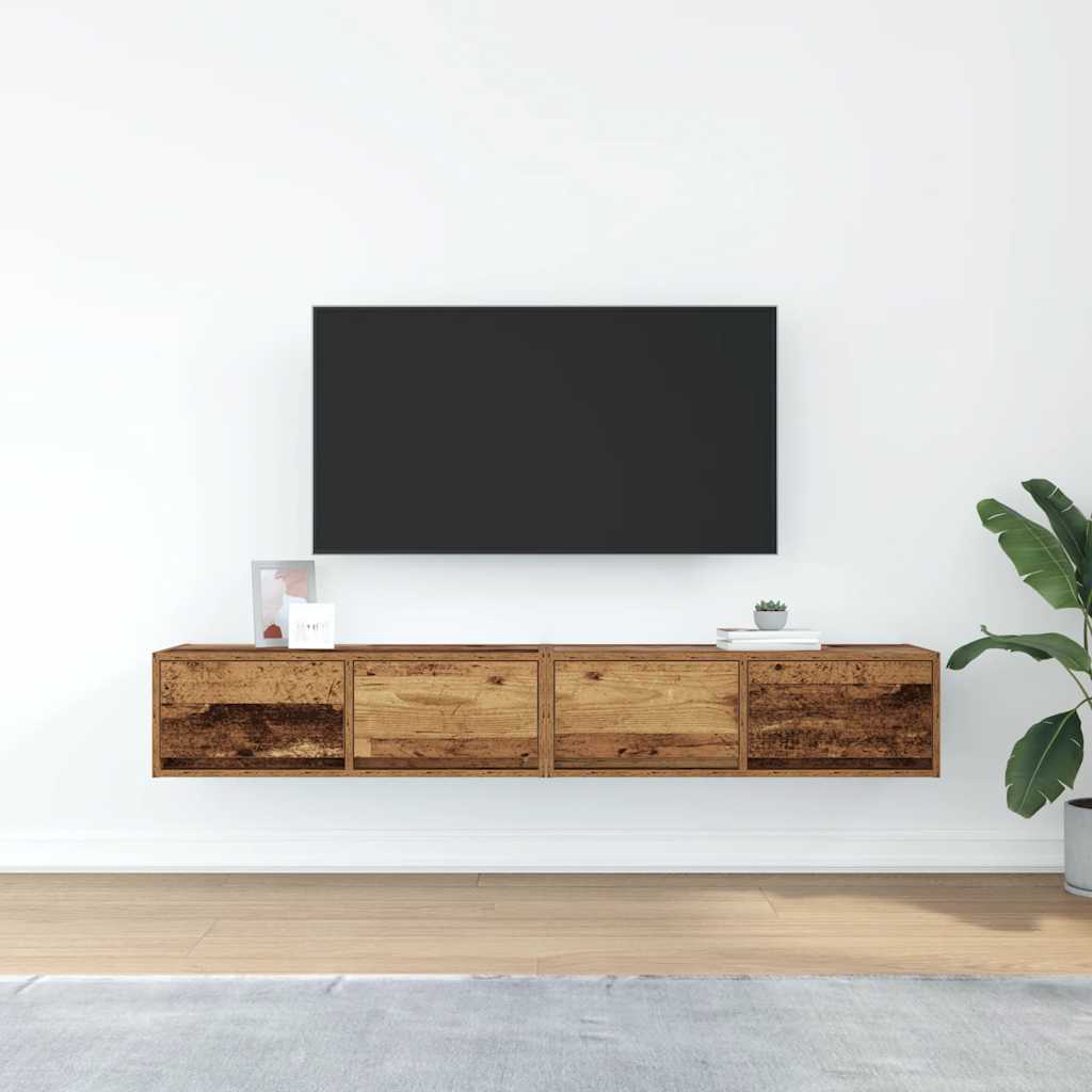 Móveis de TV 2pcs 80x31x25,5cm deriv. madeira madeira velha