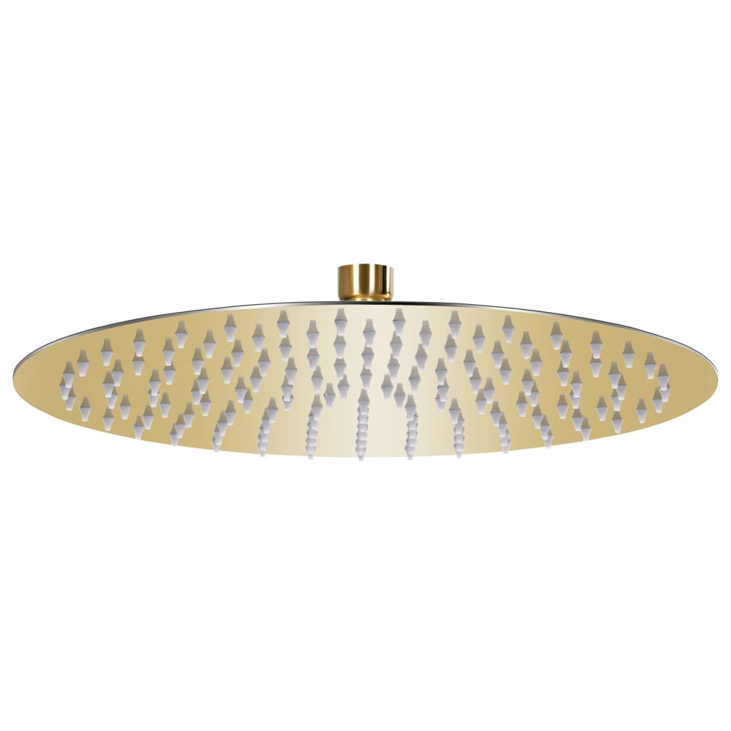 Cabeça de chuveiro redonda 30 cm aço inoxidável dourado