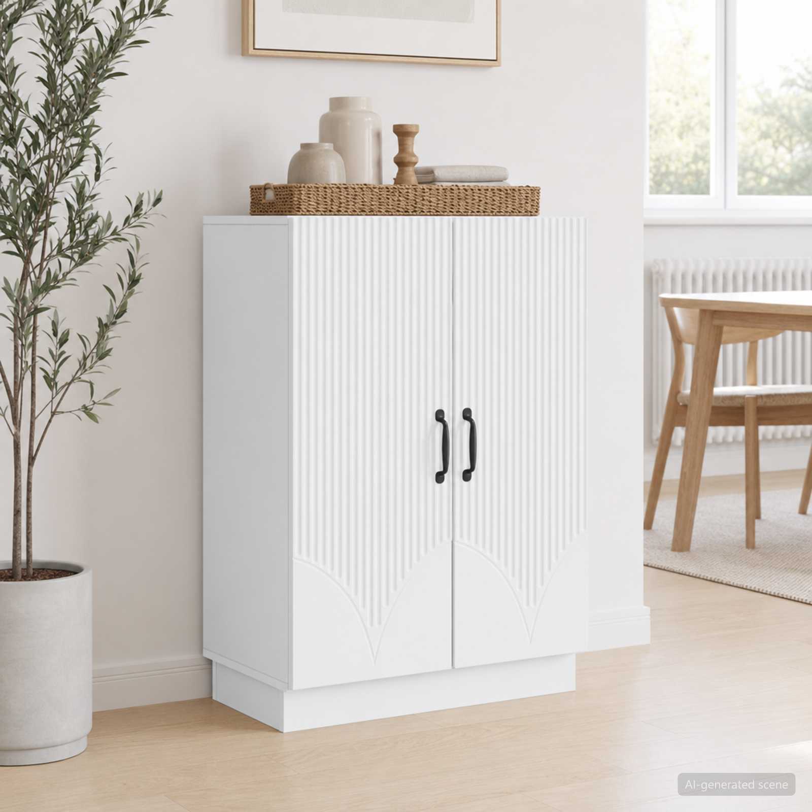 Buffet branco 66 x 34,5 x 87 cm derivados de madeira